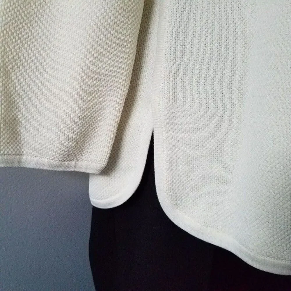 TORY BURCH off-white knit sweater embellished tunic top sz S